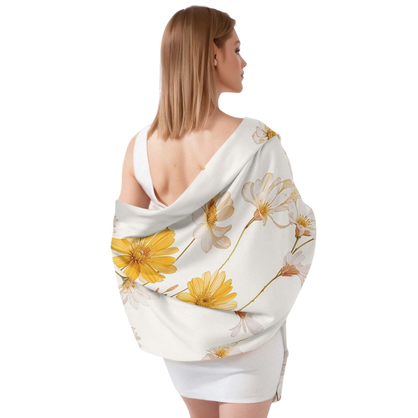 DAISY WHISPER SILK LONG LADIES SCARF