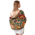 AUTUMN FLORAL SILK LONG LADIES SCARF