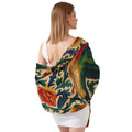 ROYAL HUMMINGBIRD SILK LONG LADIES SCARF