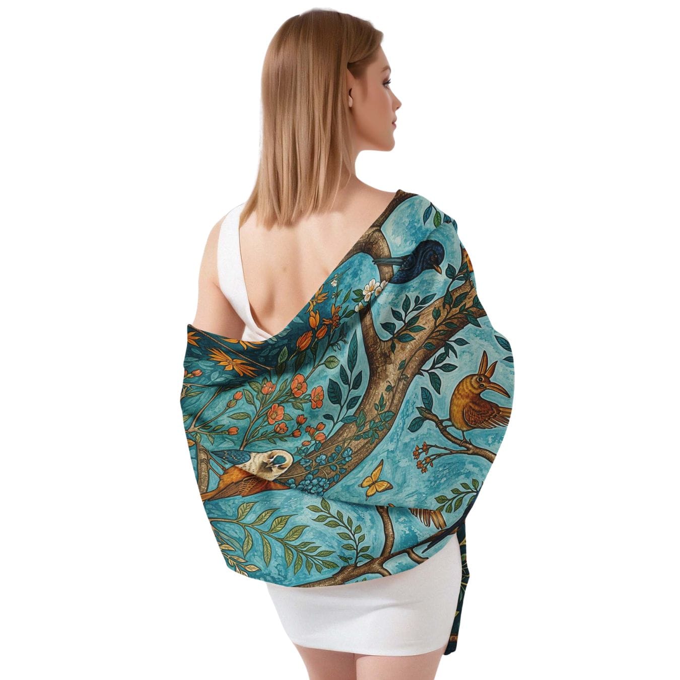 JESSIE ZHAO SILK LONG LADIES SCARF