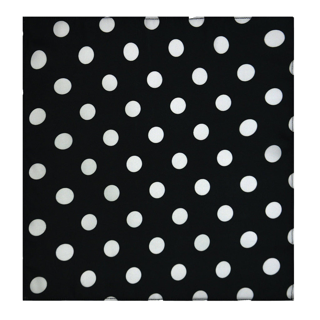 BLACK MEDIUM POLKA DOTS SILK ASCOT – PREMIUM COLLECTION