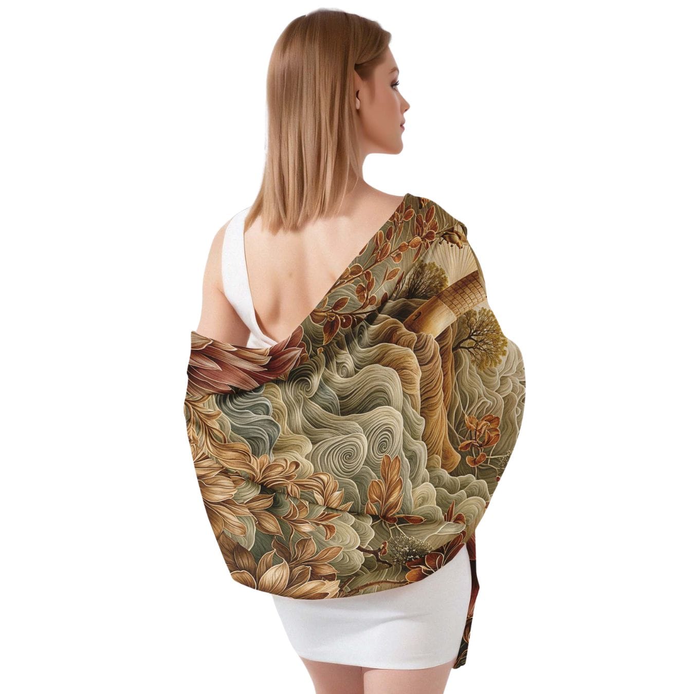 EXQUISITE CIRCULAR SILK LONG LADIES SCARF