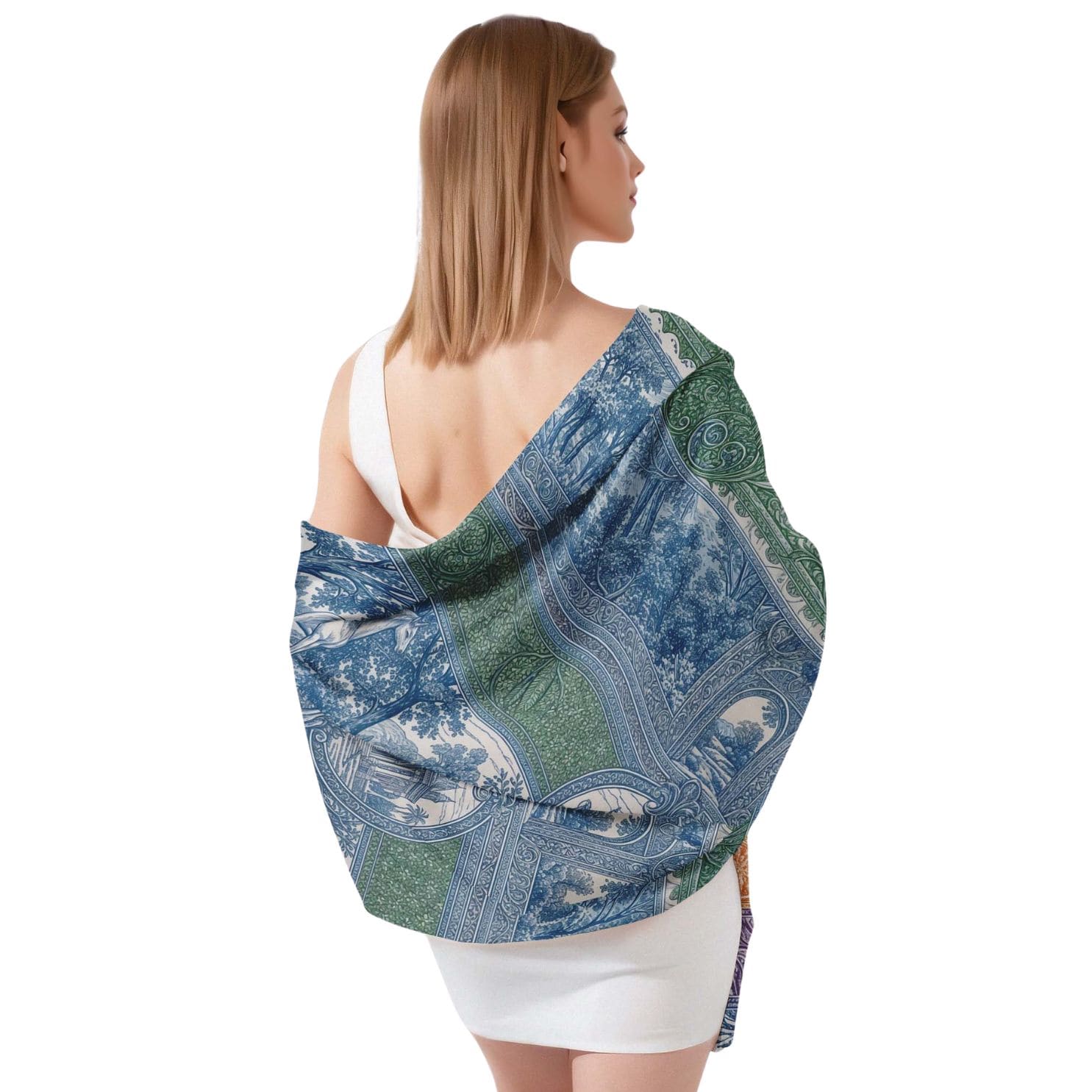 REGAL ETCHINGS SILK LONG LADIES SCARF