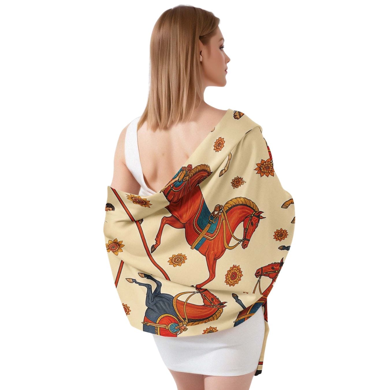 EQUESTRIAN PARADE SILK LONG LADIES SCARF
