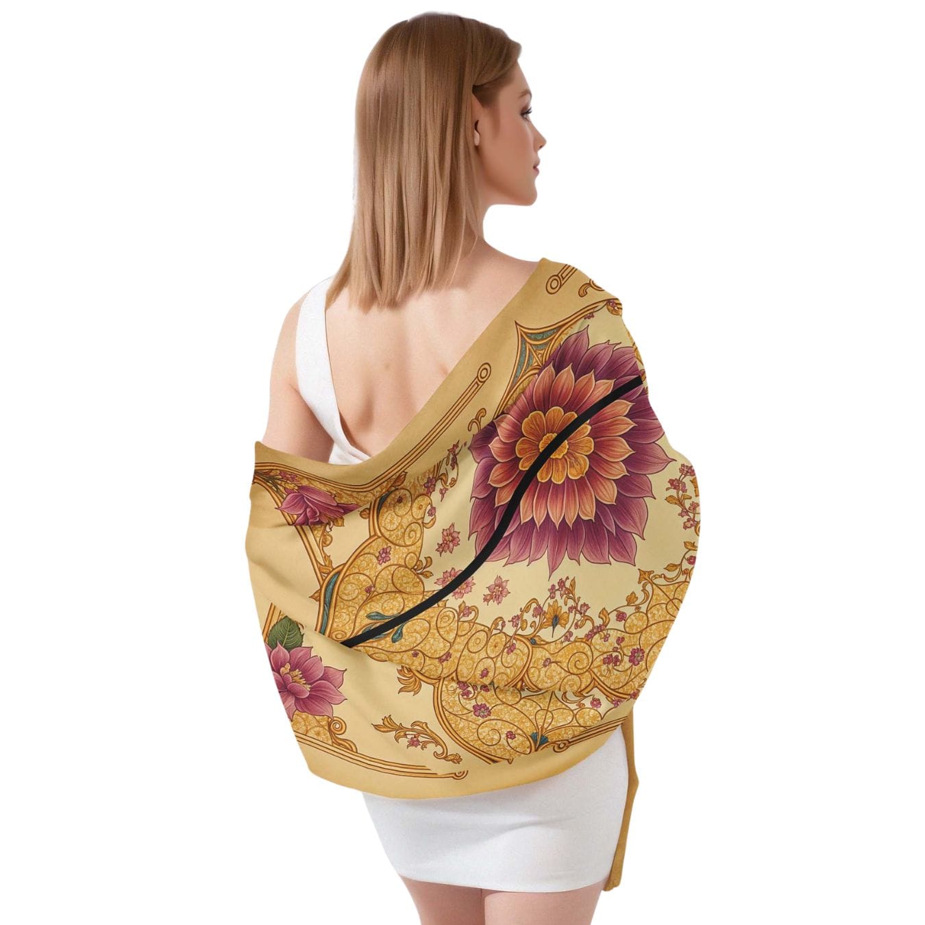 MAJESTIC LOTUS SILK LONG LADIES SCARF