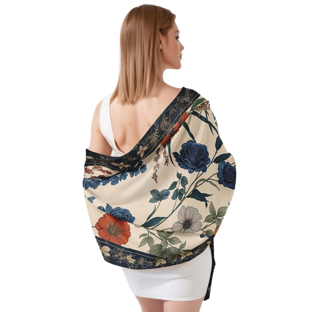 HARMONIOUS FLORAL SILK LONG LADIES SCARF