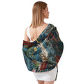 ROYAL LOTUS GARDEN SILK LONG LADIES SCARF