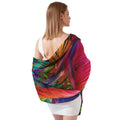 RAINBOW FLAMINGO SILK LONG LADIES SCARF