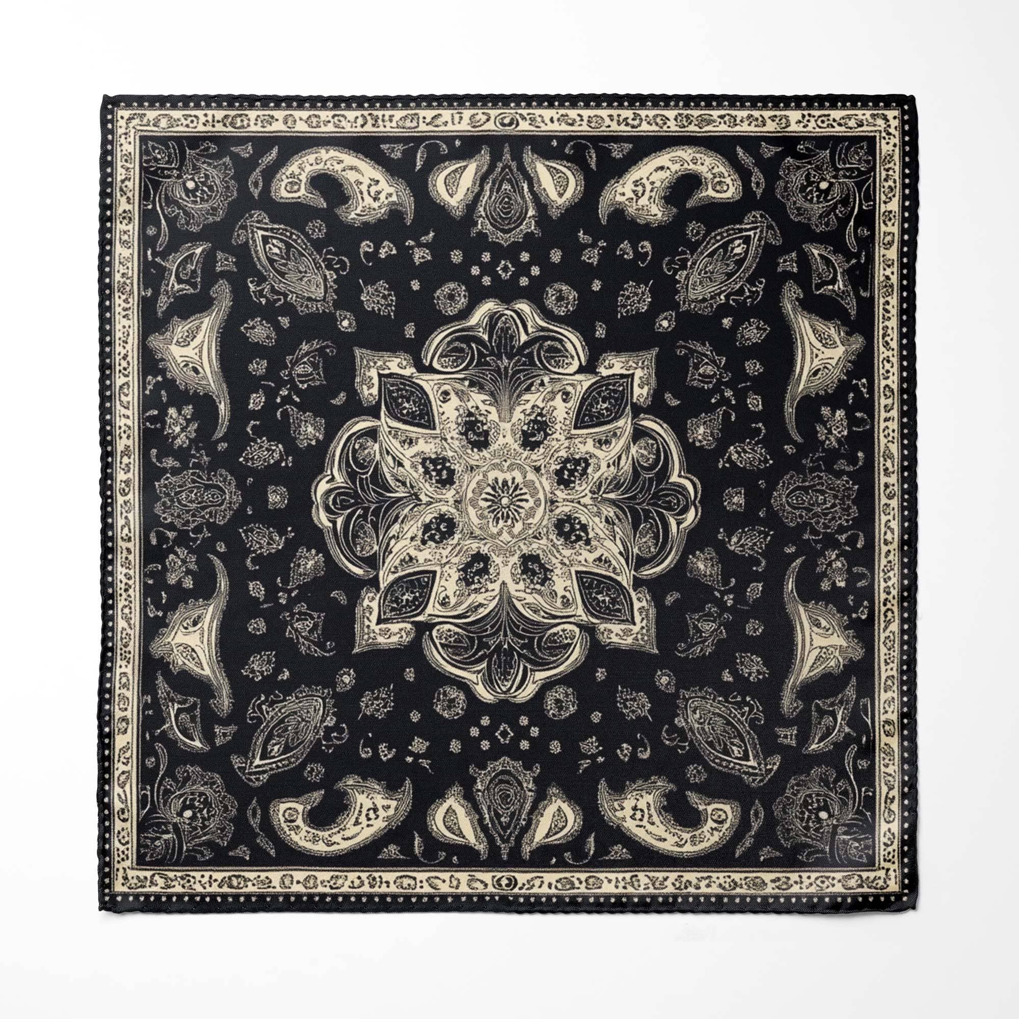 ABSTRACT CLASSIC BANDANA SILK POCKET SQUARE