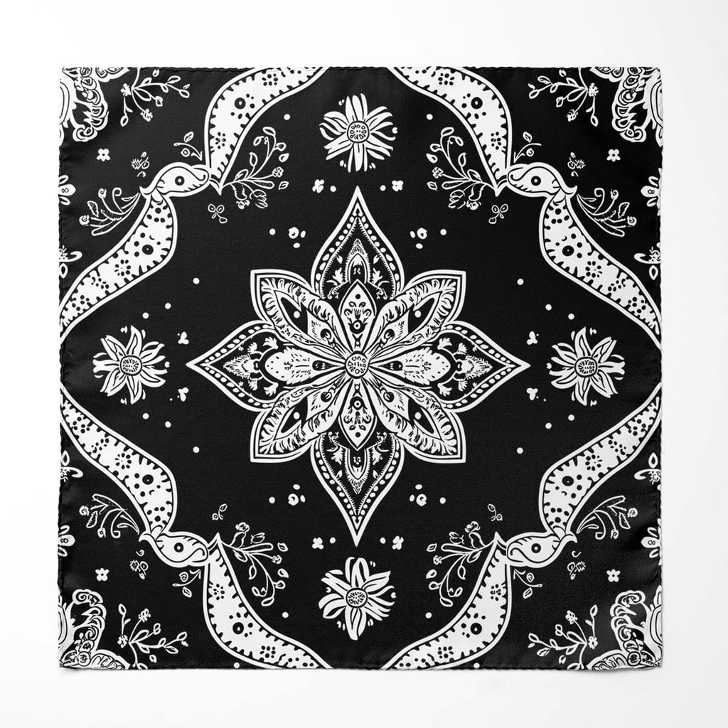 Black Pocket Square | Pocket Square | Black Wolf