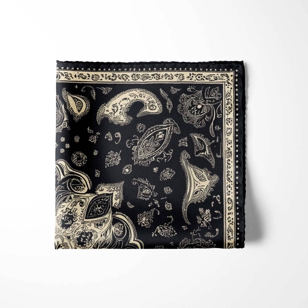 ABSTRACT CLASSIC BANDANA SILK POCKET SQUARE