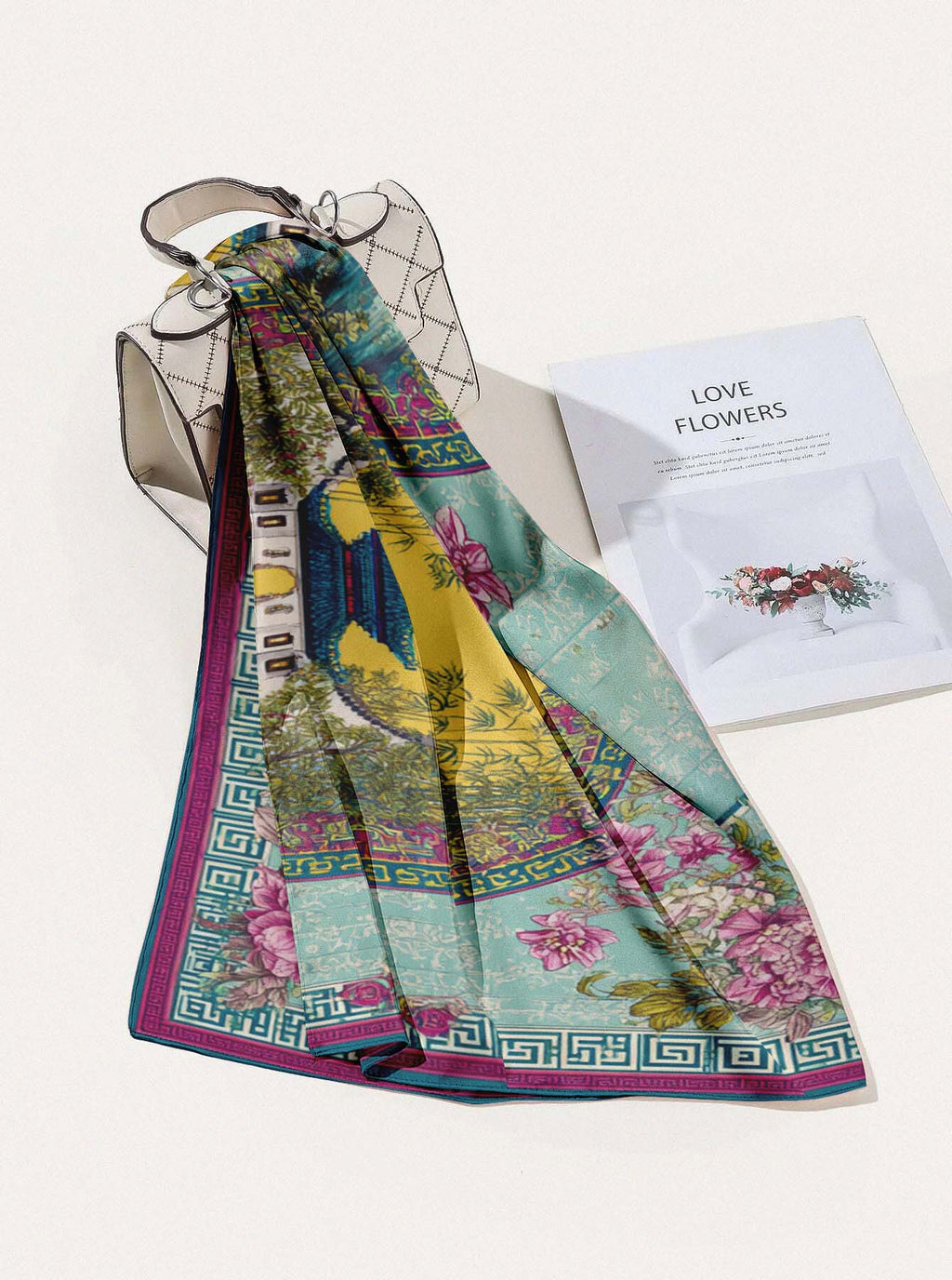 BLOOM SANCTUARY SILK HEAD SCARF