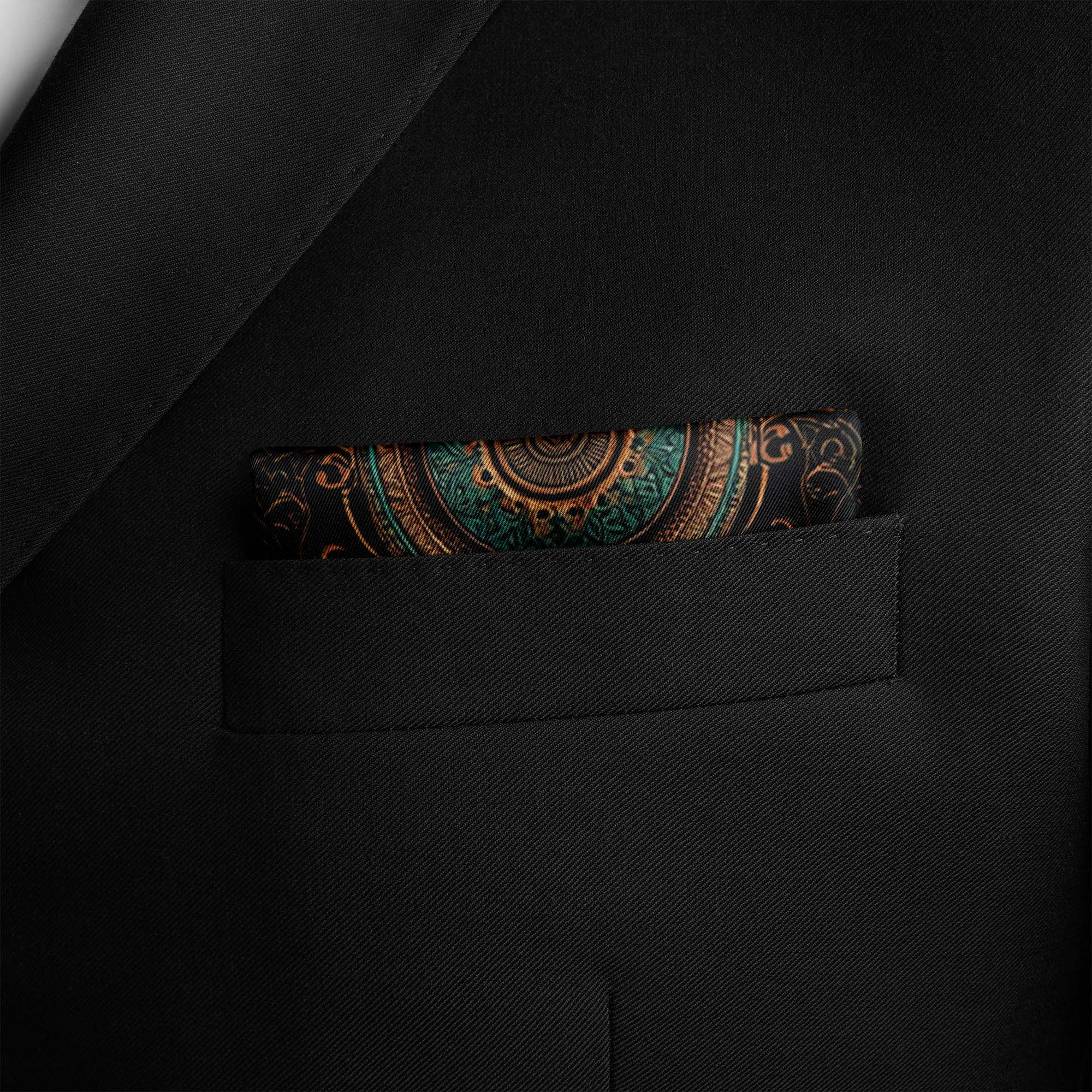 AXIS OF DOMINION SILK POCKET SQUARE