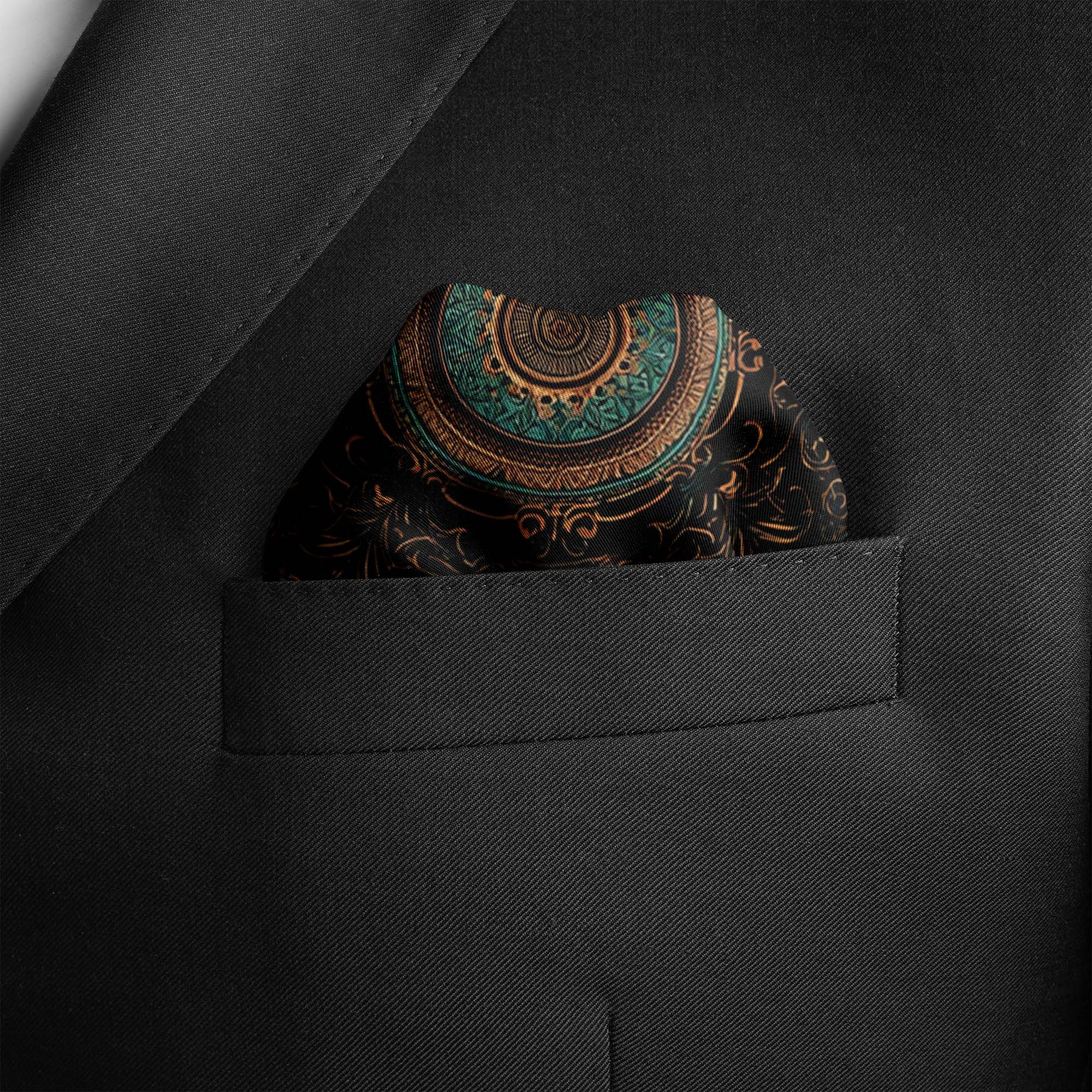 AXIS OF DOMINION SILK POCKET SQUARE