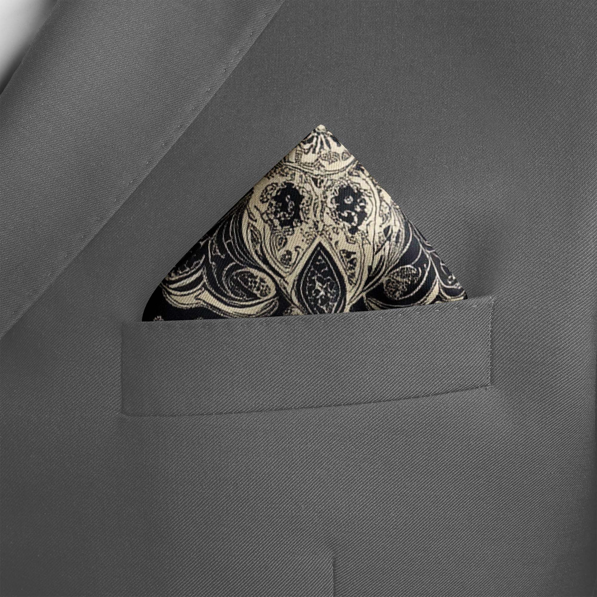 ABSTRACT CLASSIC BANDANA SILK POCKET SQUARE