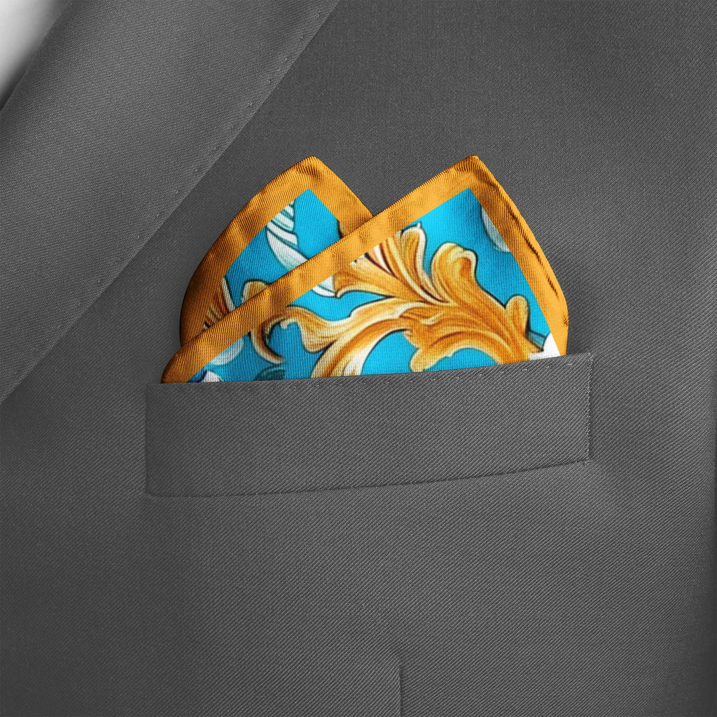 ELEGANCE COLORFUL FLORAL SILK POCKET SQUARE