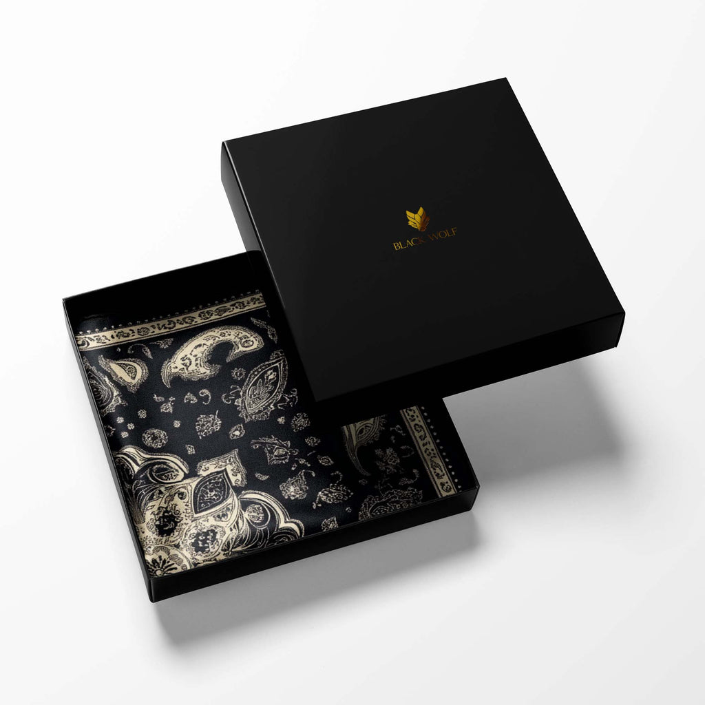 ABSTRACT CLASSIC BANDANA SILK POCKET SQUARE