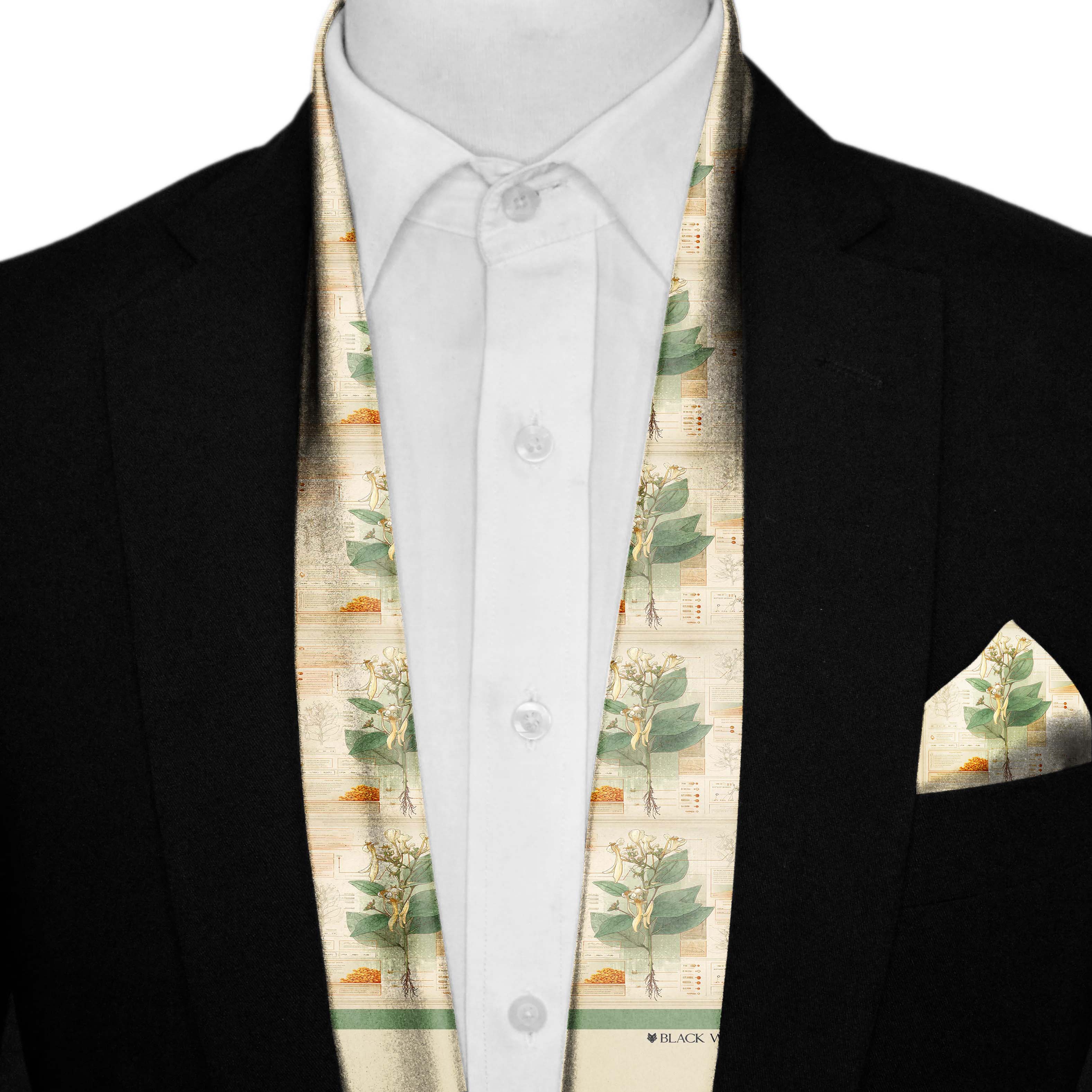 HERBARIUM MEN SCARF AND POCKET SQUARE SET – PREMIUM COLLECTION
