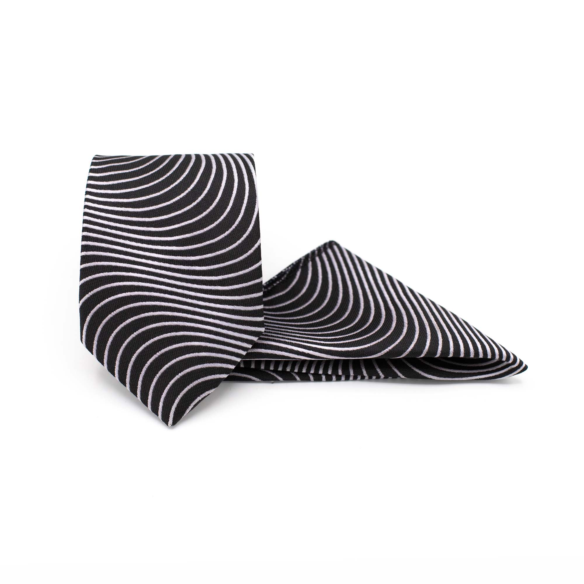 MONOCHROME MIRAGE TIE AND POCKET SQUARE SET
