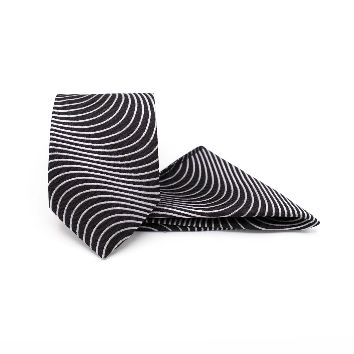 MONOCHROME MIRAGE TIE AND POCKET SQUARE SET