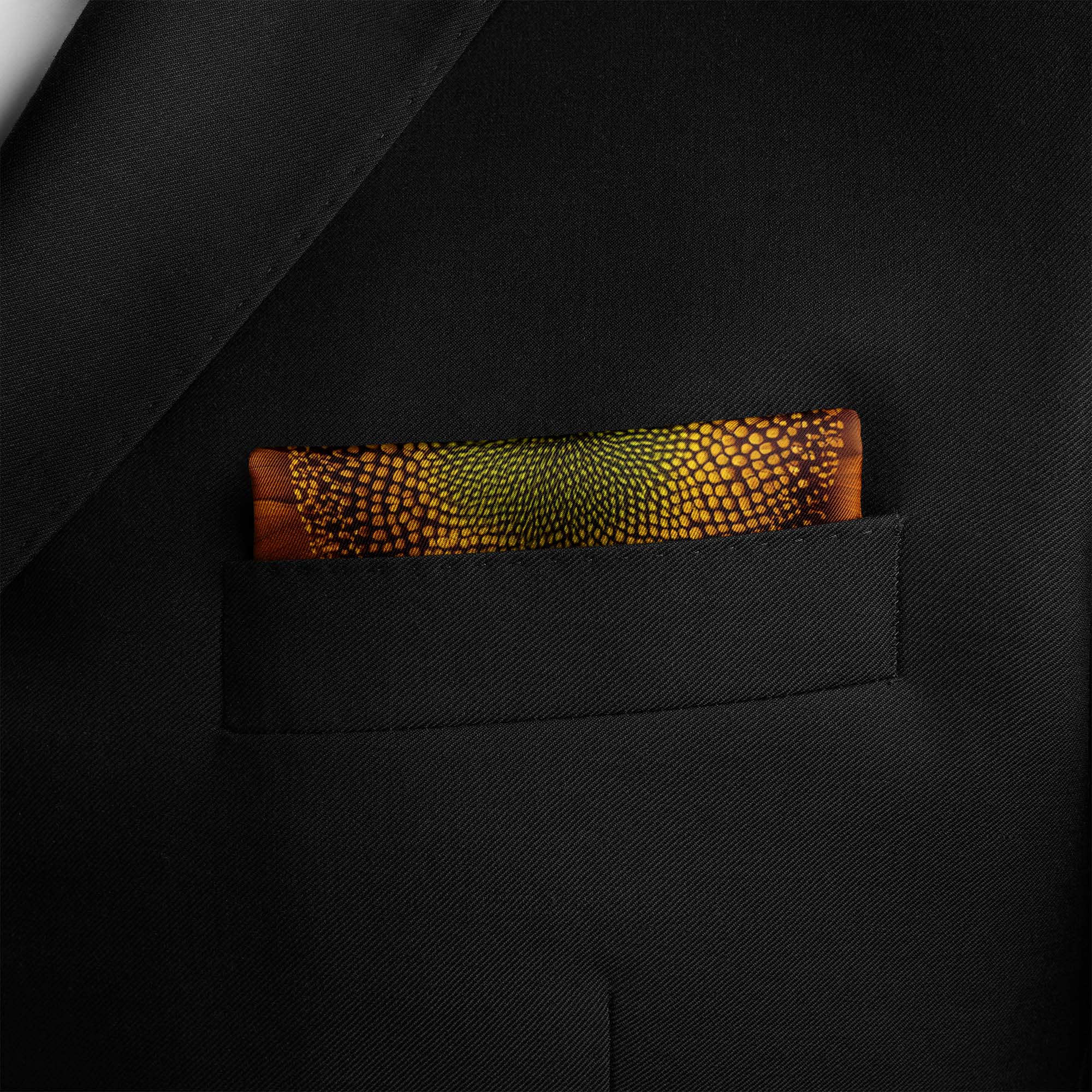 SOLARIS BLOSSOM SILK POCKET SQUARE