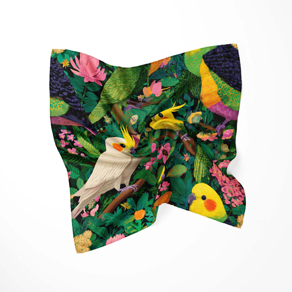 AVIAN PARADISE SILK BANDANA
