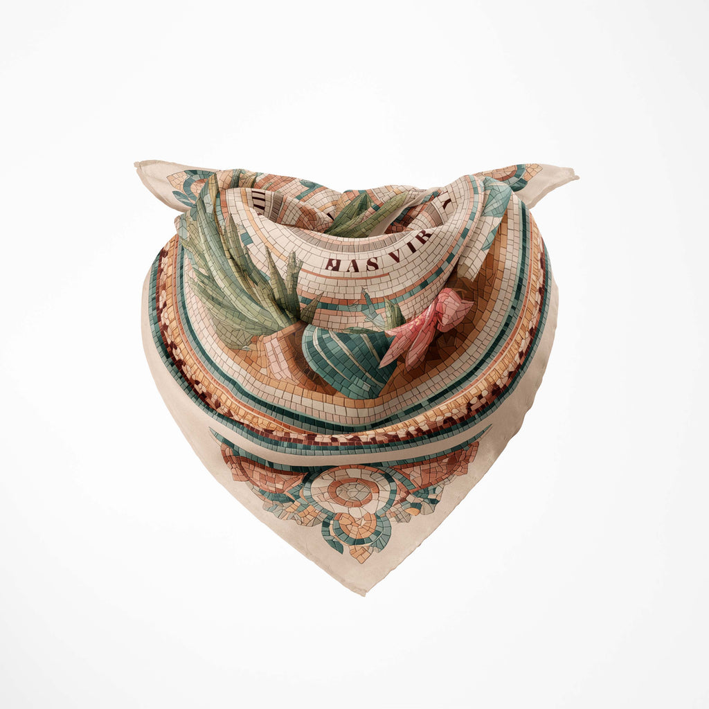 ANTIQUE GROTESQUE SILK BANDANA