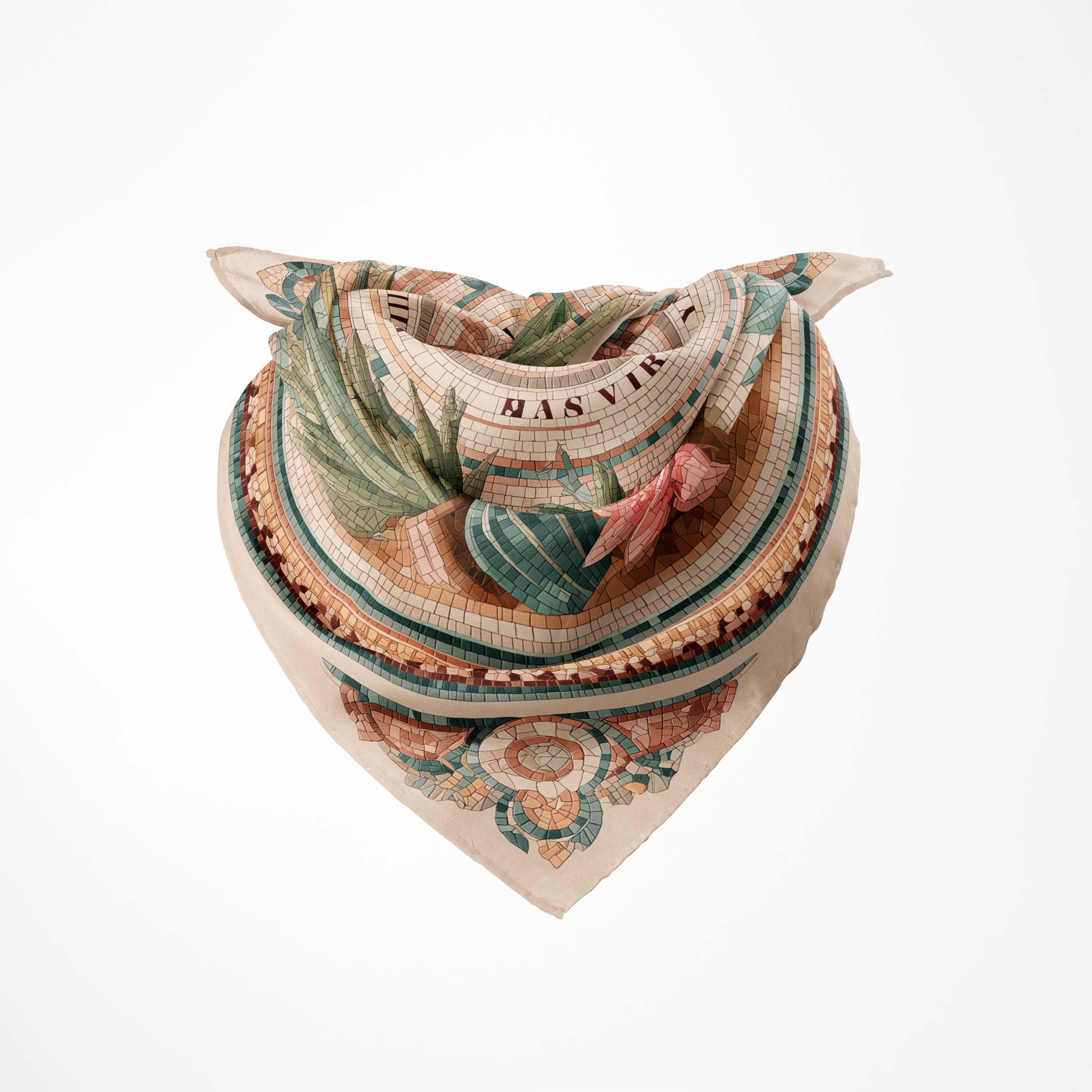 ANTIQUE GROTESQUE SILK BANDANA