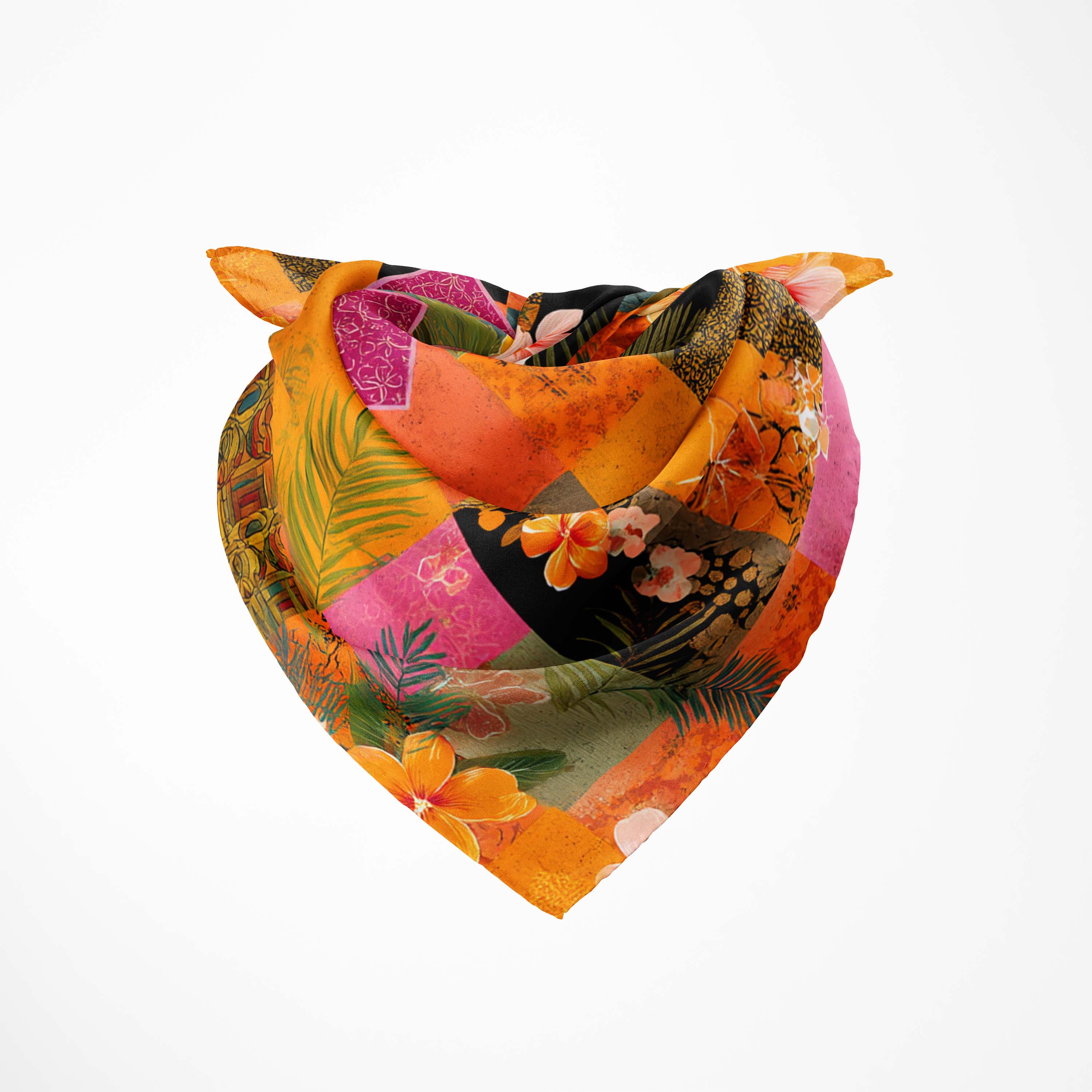 PARADISE FLORAL SILK BANDANA