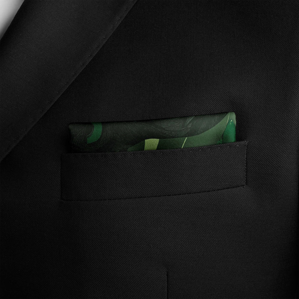 THE BLACK SOVEREIGN SILK POCKET SQUARE