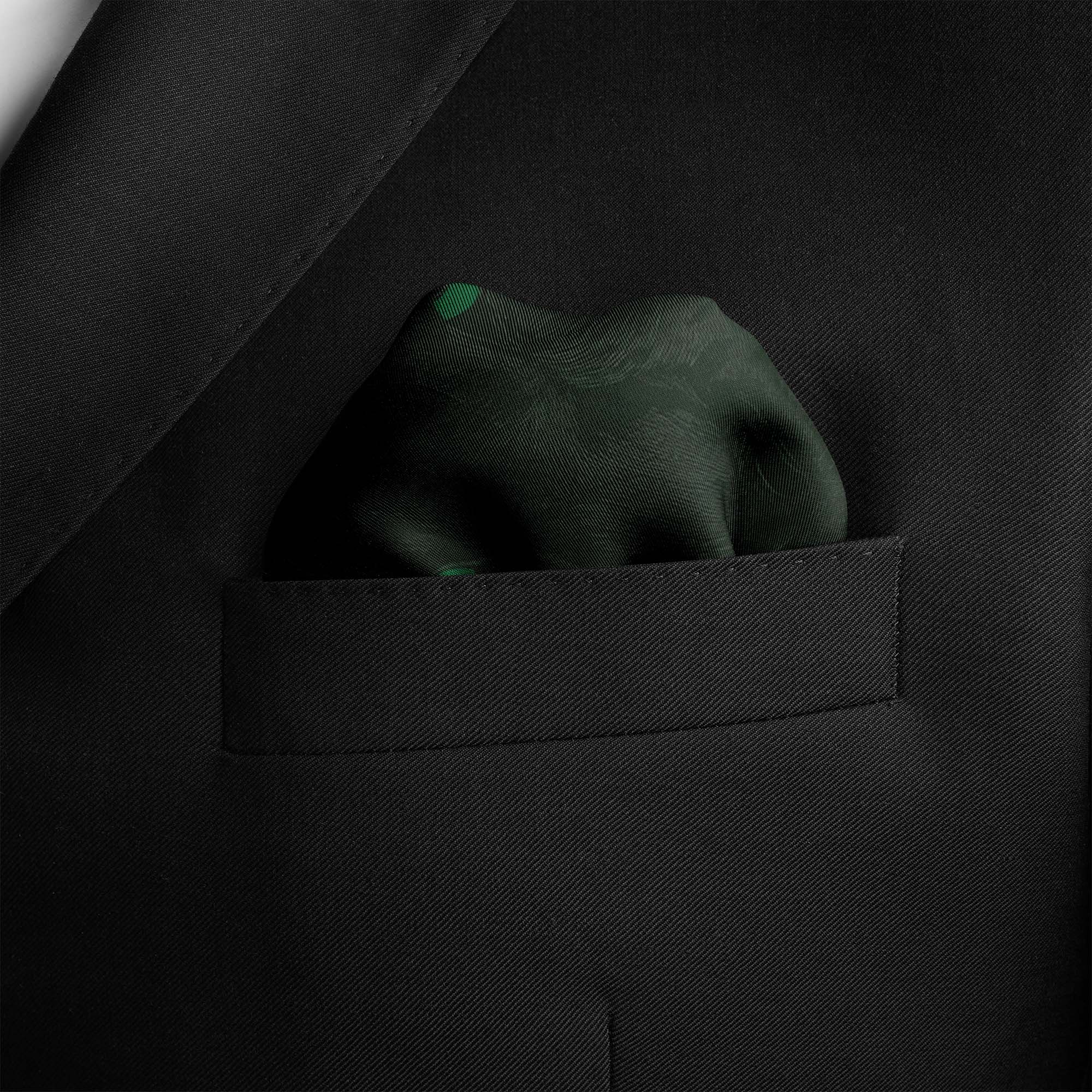THE BLACK SOVEREIGN SILK POCKET SQUARE