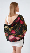 SPIRIT FLOWER SILK LONG LADIES SCARF