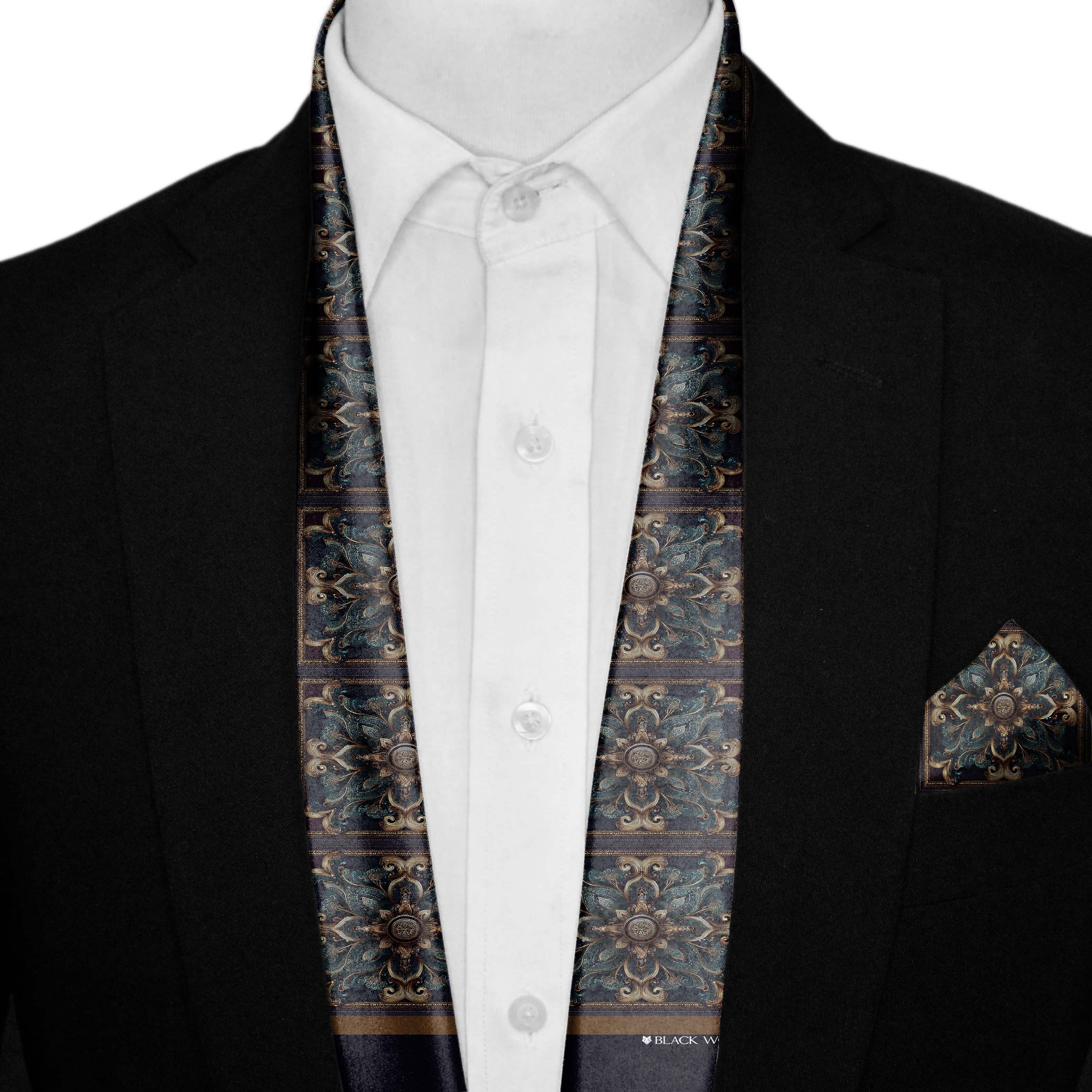 BARZIN MEN SCARF AND POCKET SQUARE SET – PREMIUM COLLECTION