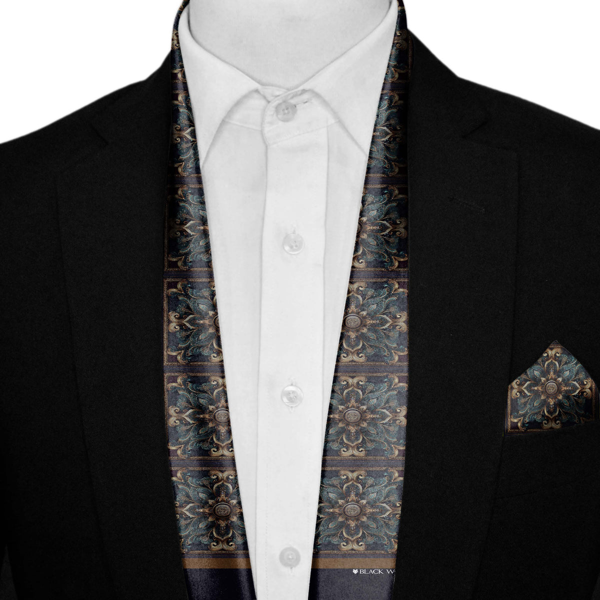 BARZIN MEN SCARF AND POCKET SQUARE SET – PREMIUM COLLECTION