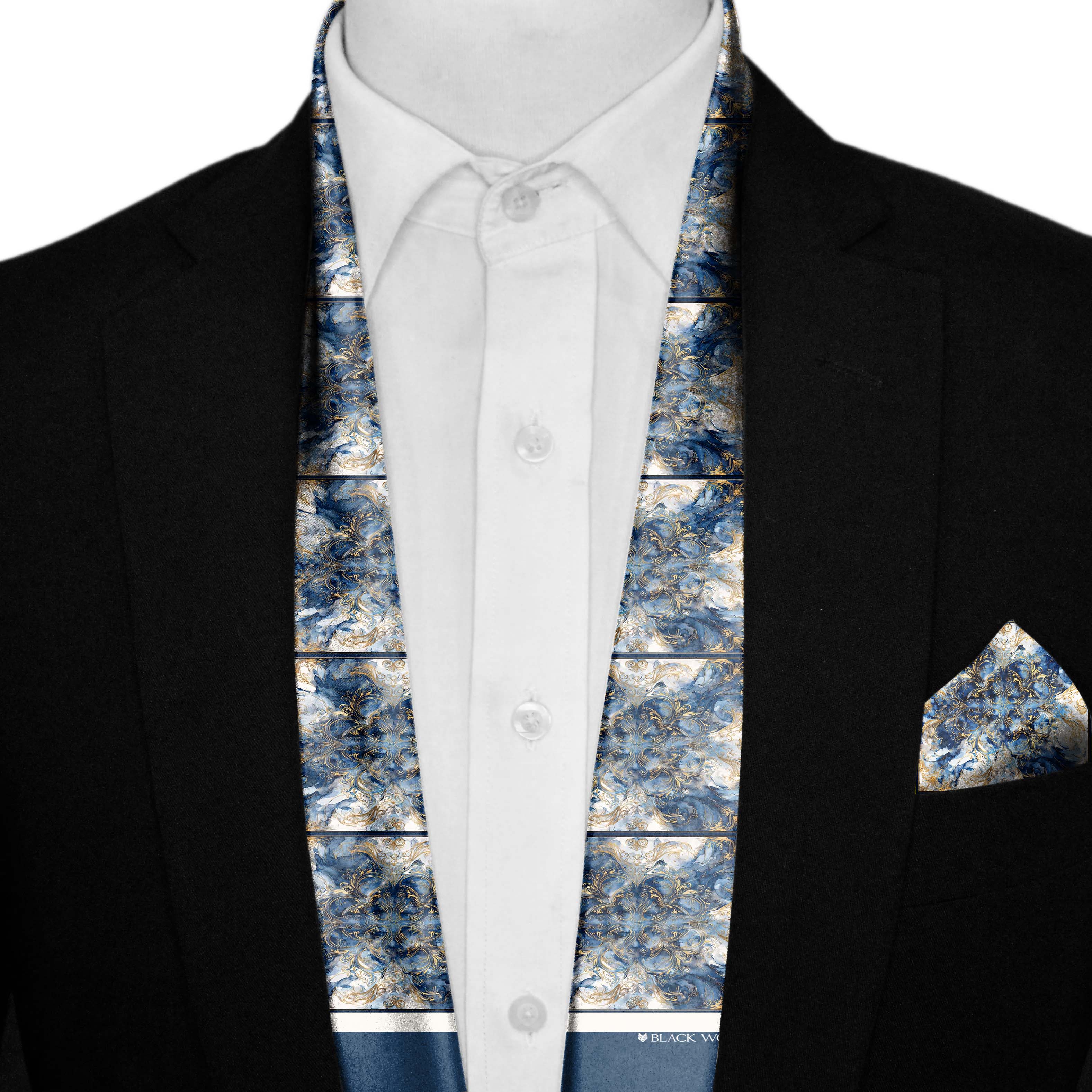 AQUILA MEN SCARF AND POCKET SQUARE SET – PREMIUM COLLECTION