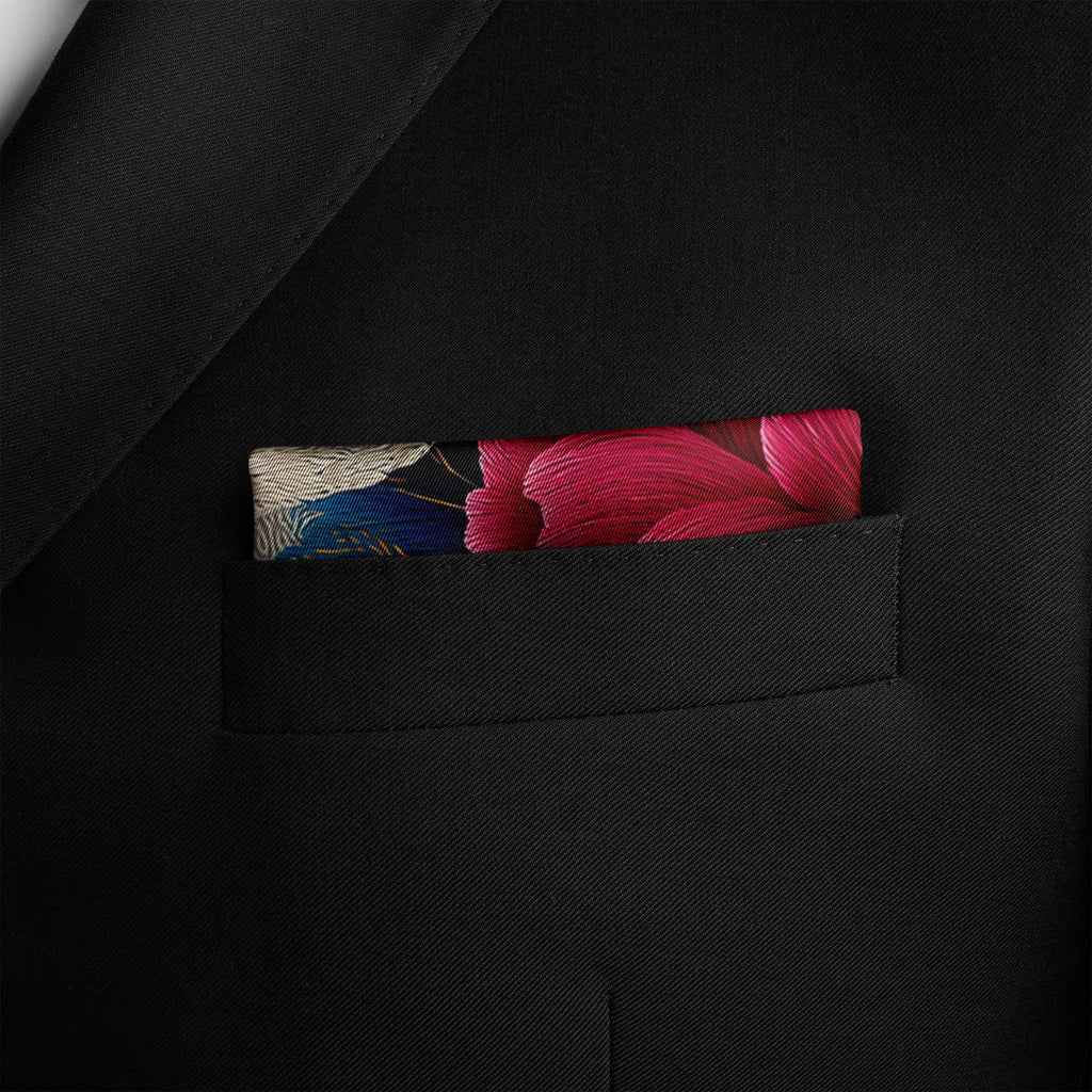 THE GILDED BIRD SILK POCKET SQUARE