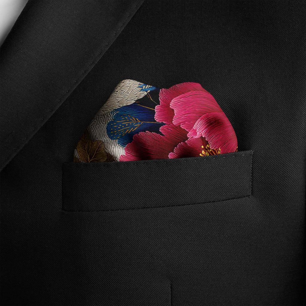 THE GILDED BIRD SILK POCKET SQUARE
