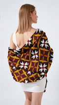 RETRO BLOOM SILK LONG LADIES SCARF