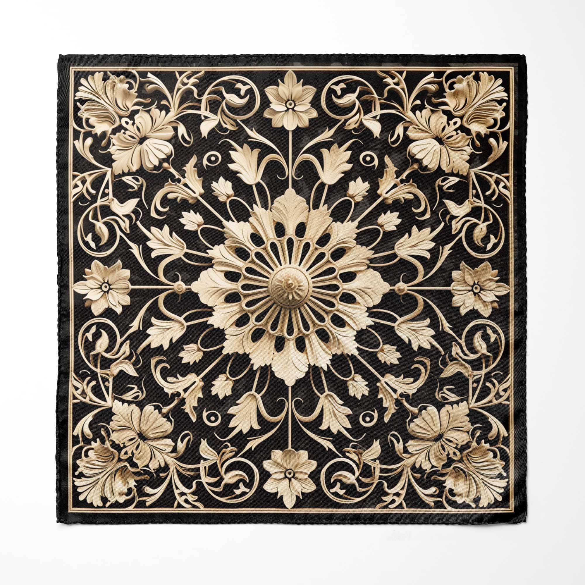 MANDALA ART SILK ASCOT AND POCKET SQUARE SET – PREMIUM COLLECTION