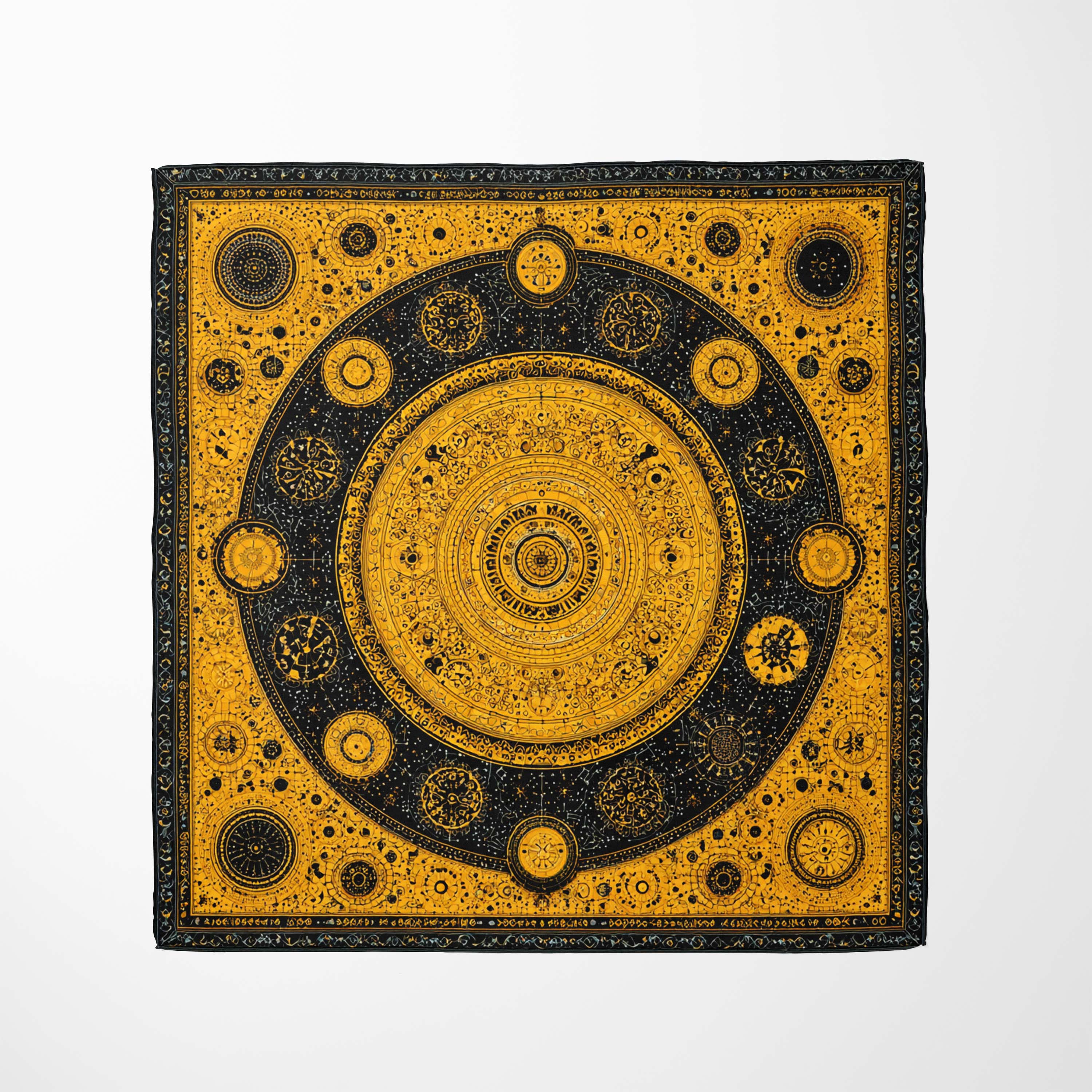 CELESTIAL GOLD SILK HEAD SCARF