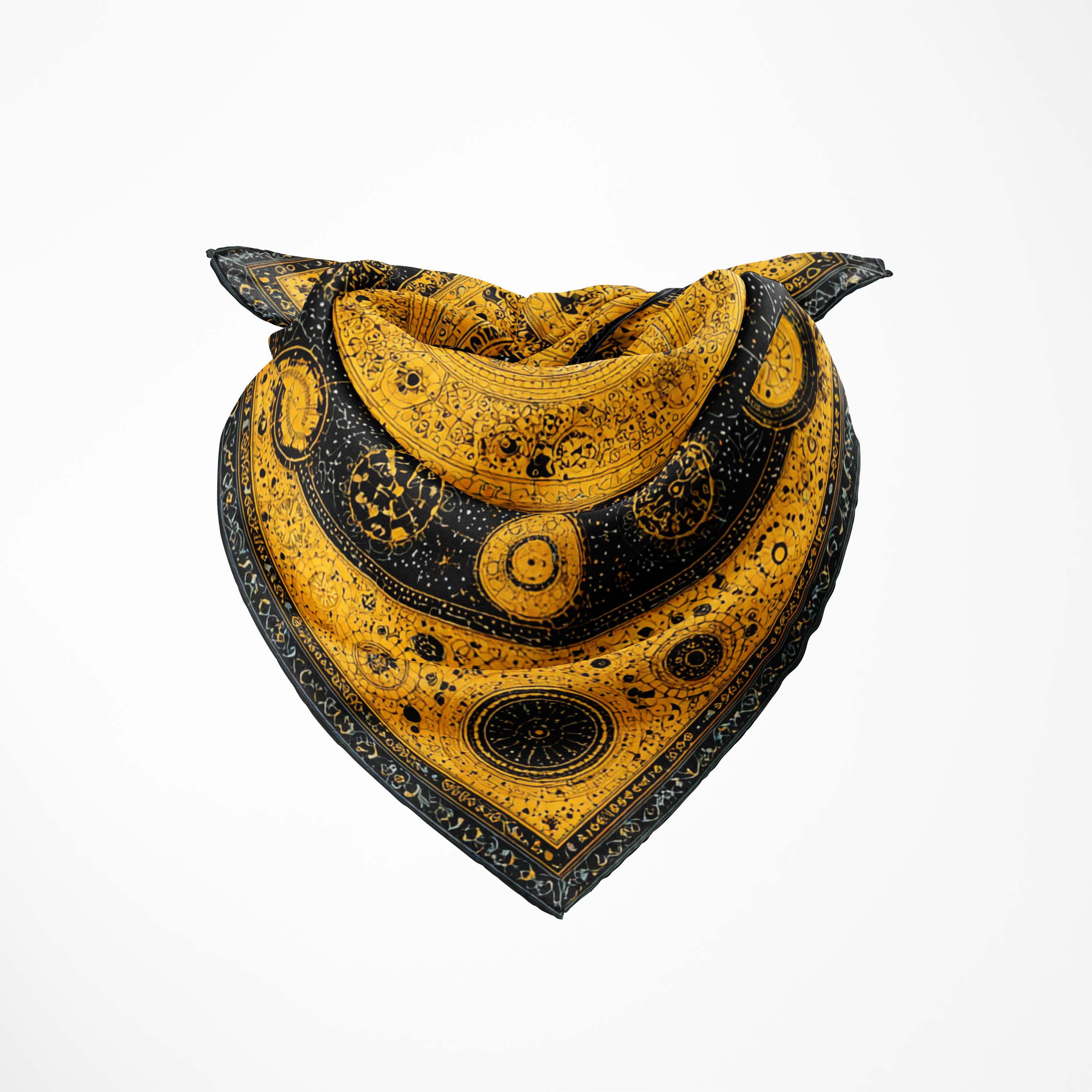 CELESTIAL GOLD SILK BANDANA