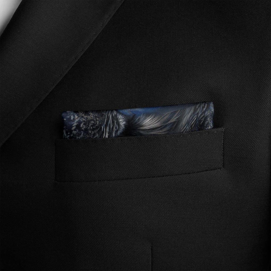 AZURE GUARDIAN SILK POCKET SQUARE