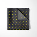 GREY AND LIME SPOT SILK POCKET SQUARE