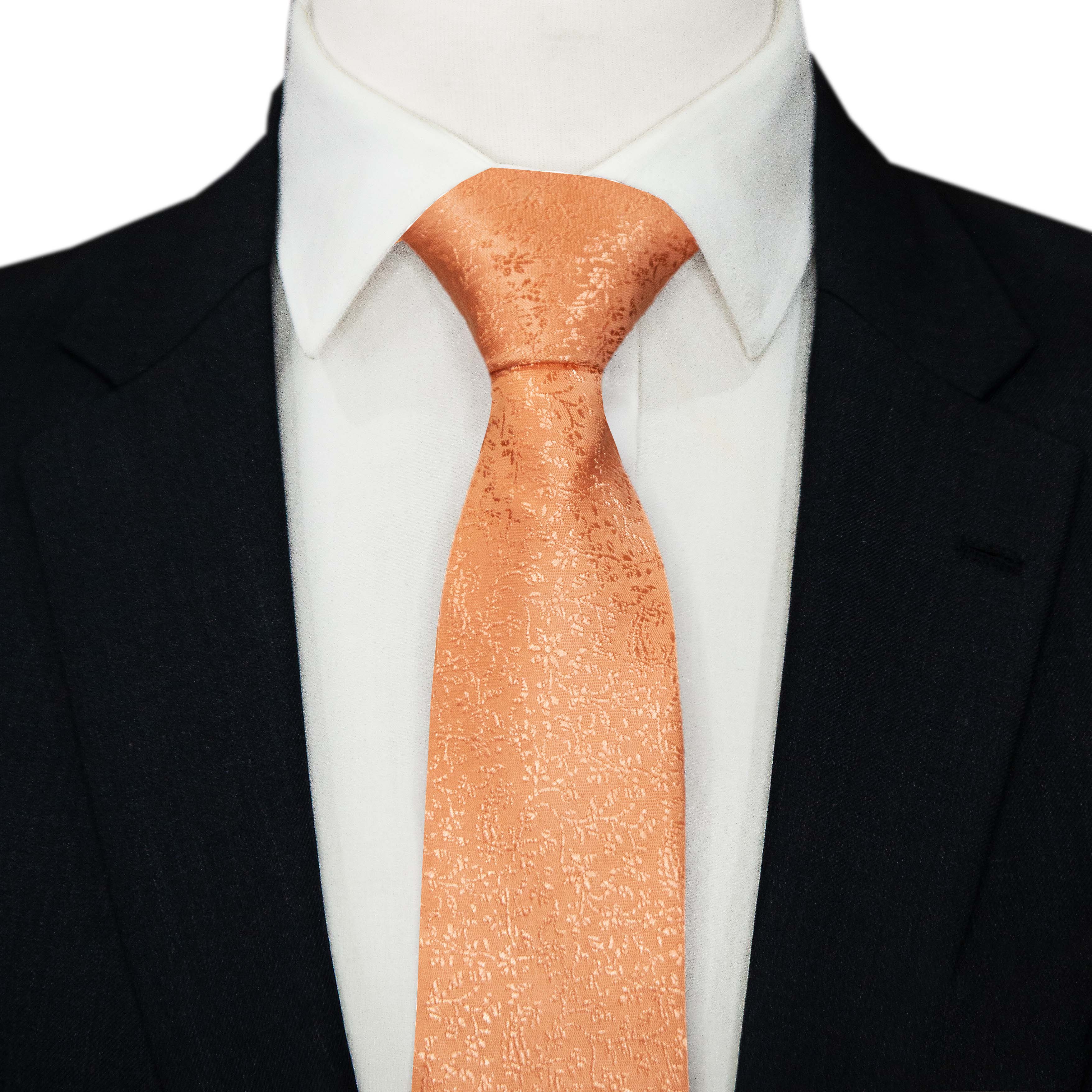 PINKISH PEACH PAISLEY SELF PRINTED TIE
