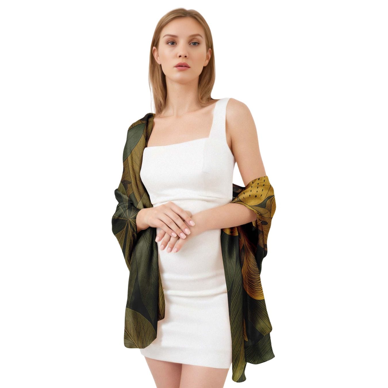 JUNGLE MAJESTY SILK LONG LADIES SCARF
