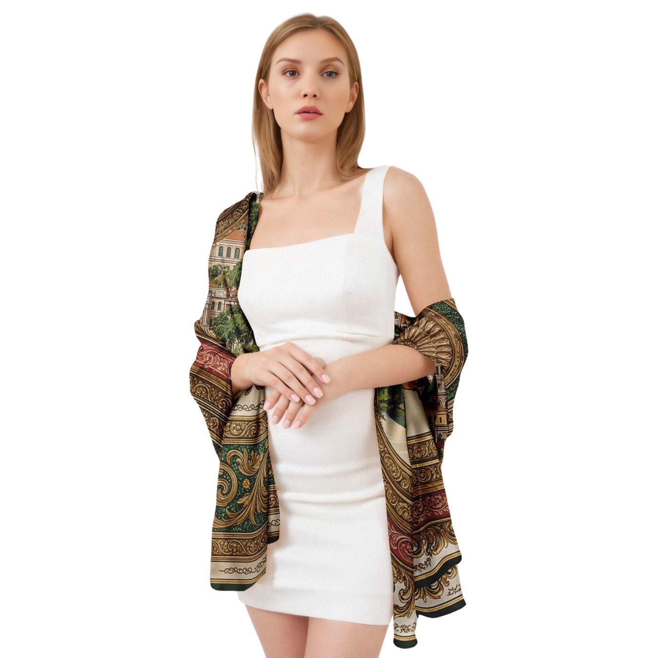 IMPERIAL FLORENTINE SILK LONG LADIES SCARF