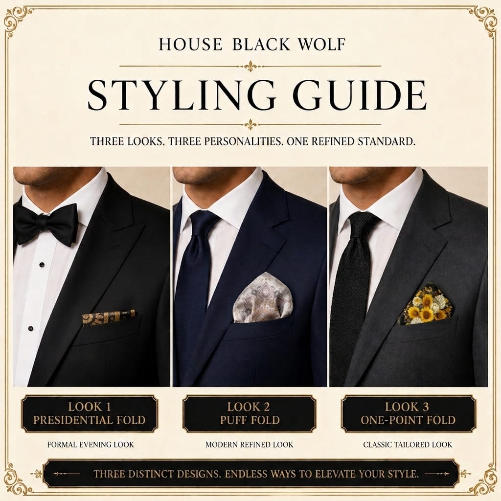PACK OF 3 POCKET SQUARES