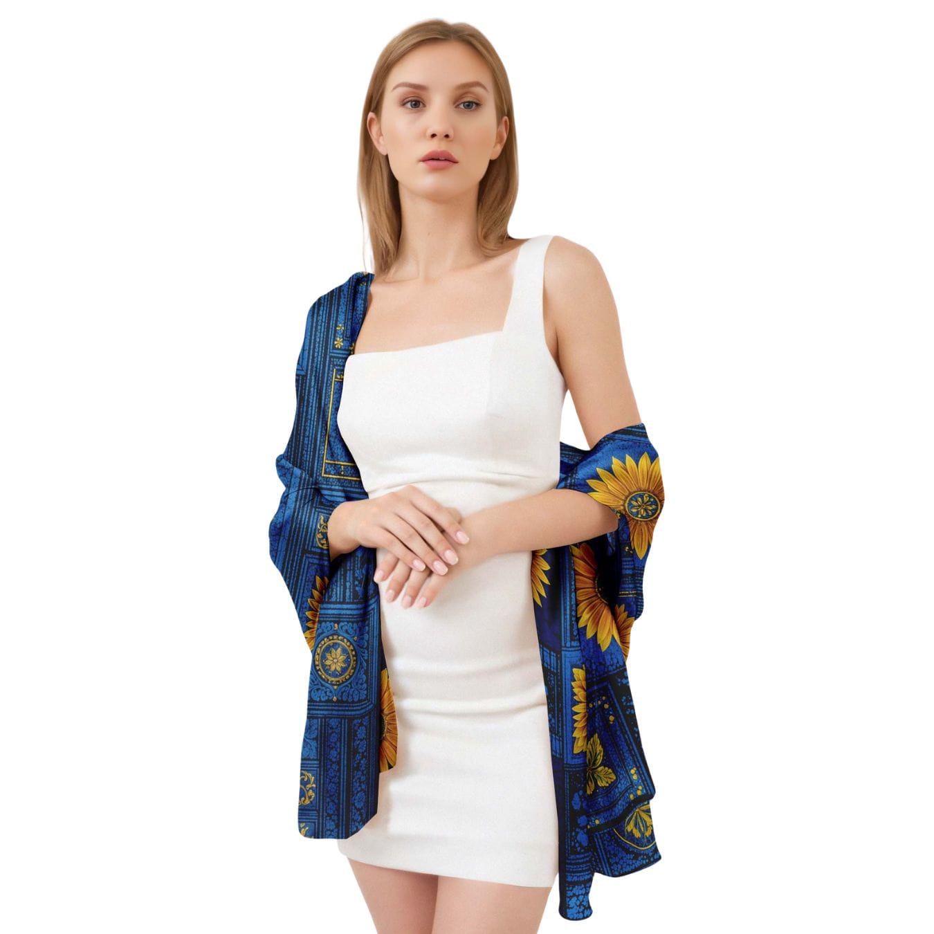 LOGOSE SILK LONG LADIES SCARF