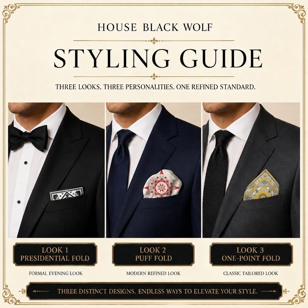 PACK OF 3 POCKET SQUARES