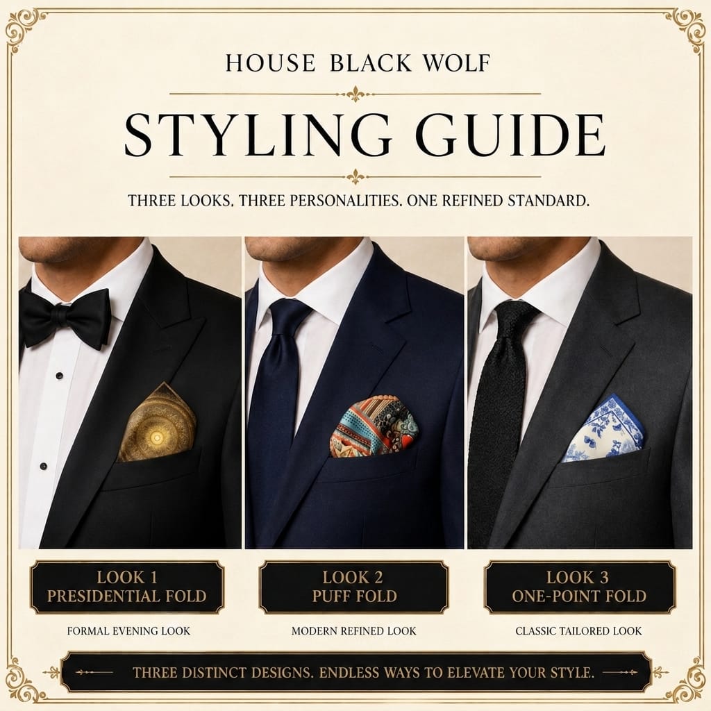 PACK OF 3 POCKET SQUARES
